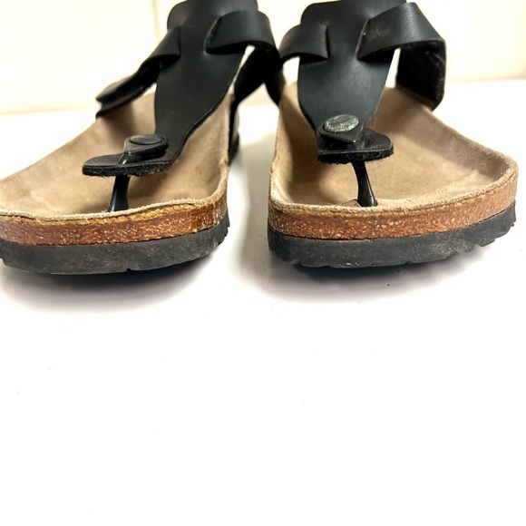 BIRKENSTOCK Gizeh Betula Sandals Women's US 6.5 Euro 37 Black comfy leather - Picture 4 of 8